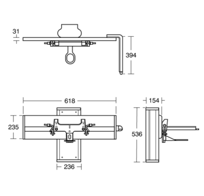 Care Plus Salonex Gas Cell Basin Bracket